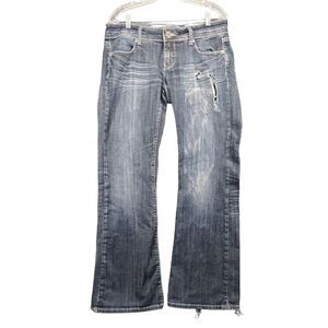 Stetson No 816 Classic Bootcut Jeans Womens Size 10 Blue Denim Distressed